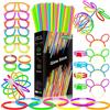 KIMIMARA Braccialetti Luminosi Starlight Fluorescenti Glowsticks Party con C