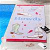 Sassy B turner bianca plc Howdy Cowgirl Telo mare in cotone 76 x 160 cm col