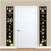 UGBO 50 Anni Decorazioni Compleanno Striscione di Buon Compleanno Oro Nero Addobbi