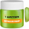 7 Artists Colori Acrilici Metallizzati 50 ml Green Acrilici per Dipingere Co