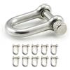 Ganzoo - Set di 10 grilli in acciaio color argento con chiusura a vite di al