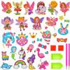 BOUTIKS 32 Pezzi 5D Diamond Painting Adesivi Kit Bambini DIY Fata Principessa
