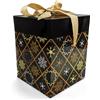 Netuno 1x Scatola Regalo in Cartone con Coperchio e Fiocco nera 12 cm x 12 cm