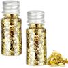 RUNQIN OUTDOOR 2 Bottiglie Oro Commestibile Oro Alimentare Scaglie di Foglia d'oro Ra