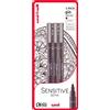 Uni-Ball Sensitive Seppia - Pennarelli fineliner da disegno 3 pezzi colore: