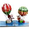 HAPPY GIFTERS Biglietti pop-up con Babbo Natale Air Baloon biglietti di au