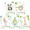 nikima Schönes für Kinder - Set di 5 biglietti di invito: coccodrillo panda