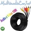 Nedis Cavo Prolunga Audio Video RCA Maschio 10 Metri Composito TV Proiettore Monitor