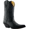 Grinders Uomo CAROLINA Stivali Neri Coccodrillo Western Cowboy Stivali