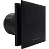 Airflow QT100 B Black Ventilatore Estrattore per Bagno - Ultra Silenzioso 25 dB(A), Efficienza Energetica 5W, IP45, Due Velocità 21/25 L/s, Ingegnerizzato in Germania, Certificato QuietMark, 3 Anni