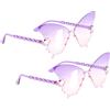 Chaks - Set da 2 occhiali da donna a farfalla con lenti colorate
