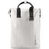 NAVA - Zaino Donna e Uomo Bianco Resistente Leggero in PU, Zaino Scuola, Università, Lavoro, Viaggio, Uso Quotidiano, Stile Urban con Interno Personalizzabile, Cinghie Regolabili, Trasporto Versatile