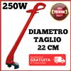 Einhell Tagliabordi Elettrico 250W Decespugliatore elettrico taglio 22CM con cavo 6 metr