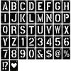 Diffaxy Stencil con lettere e numeri 42 pezzi riutilizzabili per scra