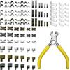 cersaty 123 Pezzi Riparazione Cerniera Lampo Metallo Riparazione Cerniera ki