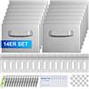 VEVOQIM Dibond - Set da 14 ganci in vetro acrilico autoadesivi 8 x 6 cm per