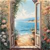 cukol cukol Kit Punto Croce Paesaggio Marino Schemi Quadri Set Ricamo Punto C