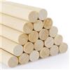 SOSMAR 20 bastoncini di legno rotondi 12,5 mm per fai da te 30 cm in legno