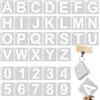 AEIOPRS 36 Pezzi Stencil Lettere e Numeri 5 cm Riutilizzabili Stencil A