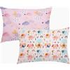 Aisawate Federa per cuscino per bambini 2 pezzi 100% cotone 40 x 60 cm morbida tra