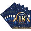 Wnddle 40 PCS Tovaglioli 18th Anni Compleanno Decorazioni blu Tovaglioli di C