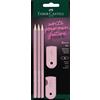 Faber-Castell 217084 - Set di matite Sleeve con temperino gomma e 3 matite