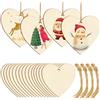 SPEACOUR 40 Pz Dischi in Legno a Forma di Cuore 8CM Cuori in Legno Decorativi