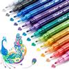 Ohuhu Pennarelli con glitter Ohuhu 12 pennarelli indelebili con colori brillanti co