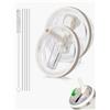 DealKits 2 pezzi per coperchi Stanley Cup a prova di perdite con 2 cannucce e
