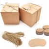 aghoer Set da 50 scatole regalo in carta kraft scatole per cioccolatini scatole di