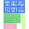 DecorDwell 4 Pezzi Stencil per Lettere e Numeri Righello Stencil Bambini Stencil di Alf