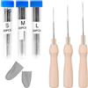 Txeouse 60 Pezzi Aghi Lana Cardata Aghi per Lana Cardata Kit 3 Taglie S