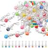 SUPERFINDINGS 84pezzi 14 colori Portachiavi Angelo Resina Perla Portafortuna P