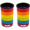 KUM AZ3790016 - Temperino con contenitore Rainbow 2 temperini per matite spe