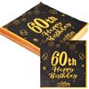 wangjiangda 60 Anni Compleanno 40 Pezzi Tovaglioli di Carta Happy Birthday Decorativi To