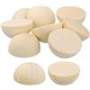 QUARKZMAN 10pz Mezza Sfera in Legno 50mm Sfere Emisferiche non Finite Pe