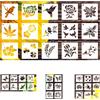 Eabdice Stencils per Bordi di Fiori Stencil per Pittura Muro Piante Modelli