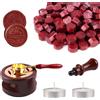 Homefantasy 405 Pezzi Ceralacca Kit,Perline di Ceralacca,Perline di Cera per S