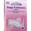 Hemline Bottoni automatici a pressione 6 set 15 mm in plastica
