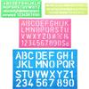Molain Set di Stencil per Lettere e Numeri - 4 Pezzi in Plastica per Alfabeto