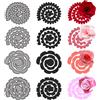 PFLYPF Set di 4 fustelle 3D a forma di fiore e petalo Per scrapbooking album fo