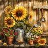 EOBROMD 5D Diamond Painting Kit Completo Girasoli Fiori Pittura Diamante FAI
