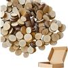 KkvoGmle 100 dischi di legno per fai da te piccoli dischi di legno da 1 a 2 cm dec