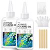 Limino Olio di Silicone per Pittura Acrilica Premium - 200 ml di Olio di Silicone P