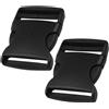 XIAOJING0 2 Pezzi Fibbia Zaino 50mm Fibbia a Scatto Doppie Regolabile Ric
