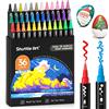 Shuttle Art Pennarelli acrilici a doppia punta 36 colori punta a pennello e