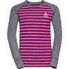 Odlo Bambini Maglietta Funzionale a Maniche Lunghe con Stampa a Righe Active Warm Eco