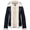 Pilot Giacca In Pelle di Pecora con Cappuccio Pilot B3 RAF Aviator Donna Marrone Crema
