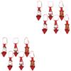 6 Pcs Corda Elastica Regolabile Cravatte Natalizie in Feltro Uomo