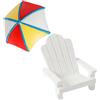 2 Pcs Accessori Per Sedie Sdraio Ombrellone Da Spiaggia in Miniatura